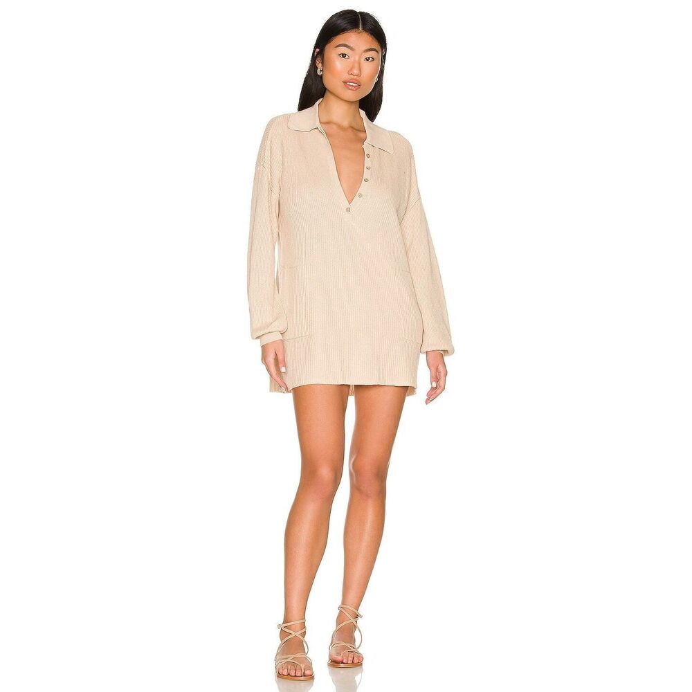 NEW Free People Picnic Sweater Mini in Natural Size M REVOLVE MSRP $78